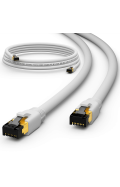 Patchkabel CAT 8.1 F/FTP LSZH Länge und Farbe wählbar Weiß 2,0m