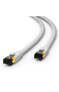 Patchkabel CAT 8.1 F/FTP LSZH Länge und Farbe wählbar Weiß 2,0m