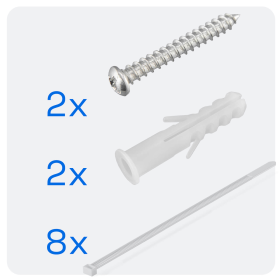HB-Digital Patchpanel Cat.6 STP 8-Port Lichtgrau