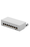 HB-Digital Patchpanel Cat.6 STP 8-Port Lichtgrau