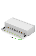 HB-Digital Patchpanel Cat.6 STP 8-Port Lichtgrau
