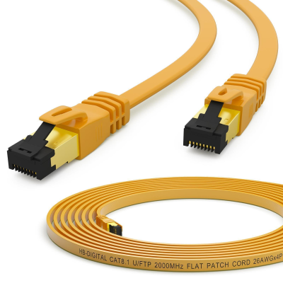 Patchkabel U/FTP Cat8.1 / PVC (GELB)  0,25m