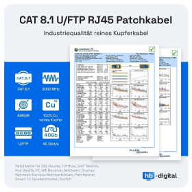 Patchkabel CAT 8.1 U/FTP ( LSZH ) SCHWARZ  15m
