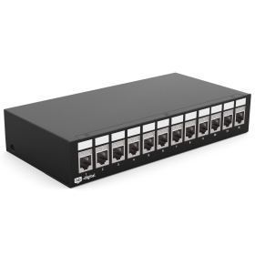 Patchpanel 4/6/8/12/16 Port mit Keystone Cat 6a 12 Port