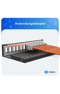 Patchpanel 4/6/8/12/16 Port mit Keystone Cat 6a 12 Port