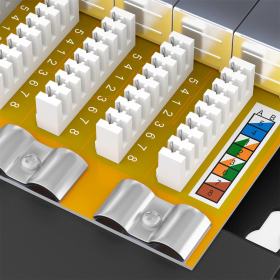 hb-digital Patchpanel Cat.6 STP 16-Port Schwarz