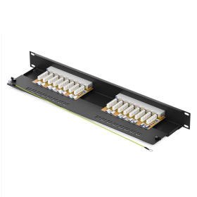 hb-digital Patchpanel Cat.6 STP 16-Port Schwarz