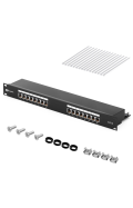 hb-digital Patchpanel Cat.6 STP 16-Port Schwarz