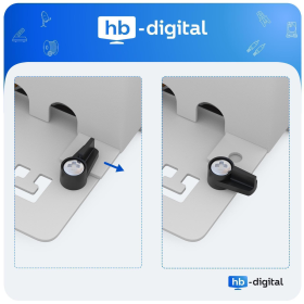 hb-digital Patchpanel Cat.6 STP 24-Port Lichtgrau