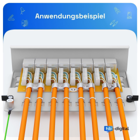 hb-digital Patchpanel Cat.6 STP 24-Port Lichtgrau