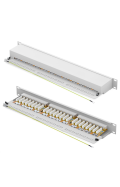hb-digital Patchpanel Cat.6 STP 24-Port Lichtgrau