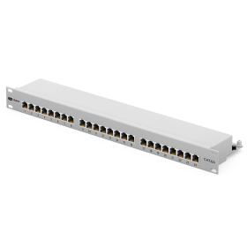 hb-digital Patchpanel Cat.6a STP 24-Port Lichtgrau
