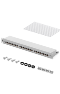 hb-digital Patchpanel Cat.6a STP 24-Port Lichtgrau
