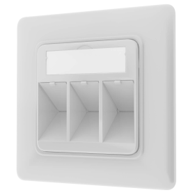 Anschlussdosen f&uuml;r Keystone Module 1/2/3-F&auml;cher 2 Farbe signalwei&szlig; (RAL 9003) 3 Port