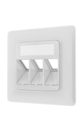 Anschlussdosen für Keystone Module 1/2/3-Fächer 2 Farbe signalweiß (RAL 9003) 3 Port