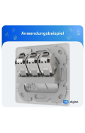 Anschlussdosen für Keystone Module 1/2/3-Fächer 2 Farbe signalweiß (RAL 9003) 3 Port