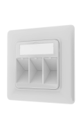 Anschlussdosen für Keystone Module 1/2/3-Fächer 2 Farbe signalweiß (RAL 9003) 3 Port