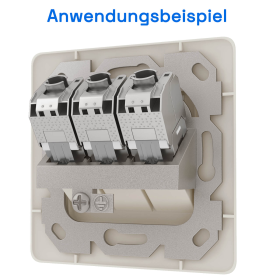 Netzwerkdose mit Cat 7 Keystone Module  reinwei&szlig; (RAL 9010) 3 Port