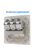 Netzwerkdose mit Cat 7 Keystone Module  reinweiß (RAL 9010) 3 Port