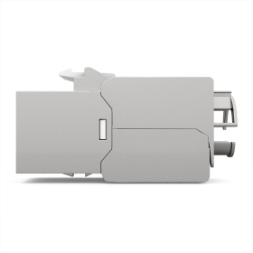 Netzwerkdose mit Cat 8 Keystone Module  signalwei&szlig; (RAL 9003) 3 Port