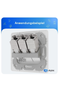 Netzwerkdose mit Cat 8 Keystone Module  signalweiß (RAL 9003) 3 Port