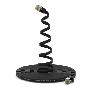 CAT.7 FLACH Patchkabel SCHWARZ 20m