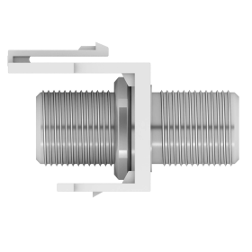 Keystone Module SAT TV Keystone F-Verbinder vernickelt wei&szlig;