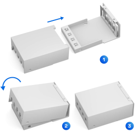 Patchpanel f&uuml;r Keystone Module 4 Port (HELLGRAU)