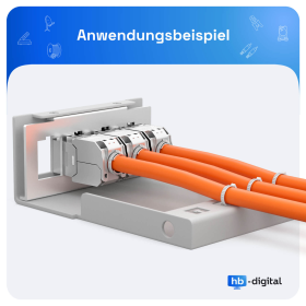 Patchpanel f&uuml;r Keystone Module 4 Port (HELLGRAU)