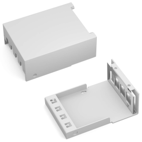 Patchpanel f&uuml;r Keystone Module 4 Port (HELLGRAU)