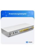 Patchpanel für Keystone Module 4 Port (HELLGRAU)
