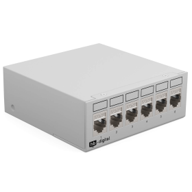Patchpanel 4/6/8/12/16 Port mit Keystone Cat 8 6 Port (HELLGRAU)