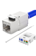 Patchpanel 4/6/8/12/16 Port mit Keystone Cat 8 6 Port (HELLGRAU)