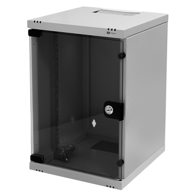 Serverschrank 10 Zoll 9HE Hellgrau