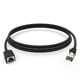 RJ45 Patchkabelverl&auml;ngerung Schwarz 3m