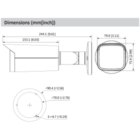 2 MP 4-in-1 Bullet-Kamera Dahua mit Optischer Zoom, Mikrofon und 60 m Farb-Nachtsicht