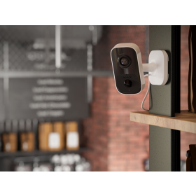 4 MP WLAN AJAX Kamera mit KI, PIR Sensor, Mikrofon und 8 m Nachtsicht - Wei&szlig;