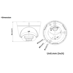 4 MP IP Turret-Kamera HIKVISION mit Mikrofon, KI, 20 m Nachtsicht