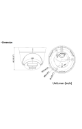 4 MP IP Turret-Kamera HIKVISION mit Mikrofon, KI, 20 m Nachtsicht