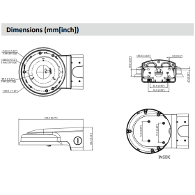 Wandhalterung f&uuml;r Dahua Dome-Kameras in wei&szlig;. PFB211W