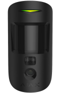 AJAX Funk-Bewegungsmelder mit HDR Kamera zur Alarmverifizierung, Schwarz. MotionCam