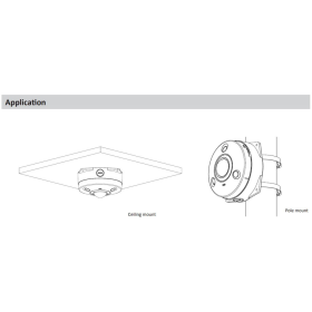 Wasserdichte Anschlussdose in wei&szlig; aus Aluminium DAHUA