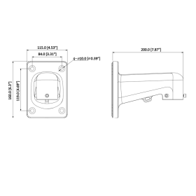 wei&szlig;e Wandhalterung aus Aluminium DAHUA