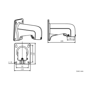 weiße Wandhalterung aus Aluminiumlegierung HIKVISION