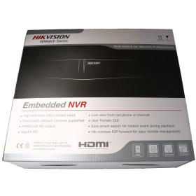 NVR IP-Rekorder HIKVISION, 8 Kanäle, Max. 8 MP Auflösung 1 TB
