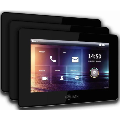 8 Monitore 7 Zoll in Schwarz