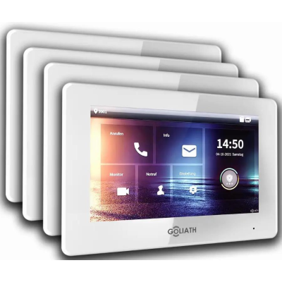 9 Monitore 7 Zoll in Weiß